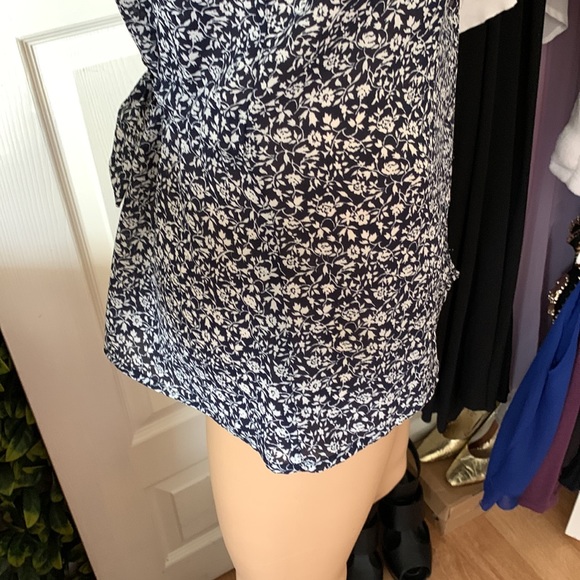 Vtg 80s sleeveless button down drawstring waist vest tunic top S - Picture 8 of 14